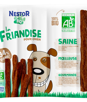 Friandises Nestor Bio sans céréales pour chien.